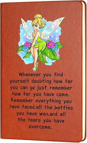 Tinkerbell Movie Fans Gifts Leather Notebook All You Need is Faith Trust and a Little Pixie Dust Journal Notebook Movie TV Fans Gifts Birthday Gifts for Women Sister Friends (whenever you find) in Saudi Arabia