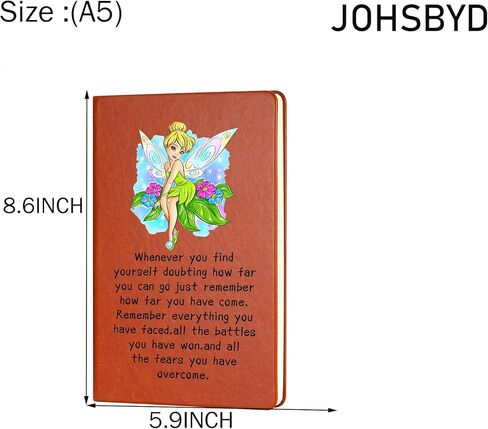 Tinkerbell Movie Fans Gifts Leather Notebook All You Need is Faith Trust and a Little Pixie Dust Journal Notebook Movie TV Fans Gifts Birthday Gifts for Women Sister Friends (whenever you find) in Saudi Arabia
