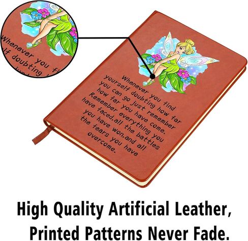 Tinkerbell Movie Fans Gifts Leather Notebook All You Need is Faith Trust and a Little Pixie Dust Journal Notebook Movie TV Fans Gifts Birthday Gifts for Women Sister Friends (whenever you find) in Saudi Arabia