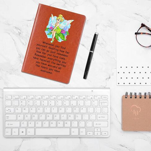 Tinkerbell Movie Fans Gifts Leather Notebook All You Need is Faith Trust and a Little Pixie Dust Journal Notebook Movie TV Fans Gifts Birthday Gifts for Women Sister Friends (whenever you find) in Saudi Arabia