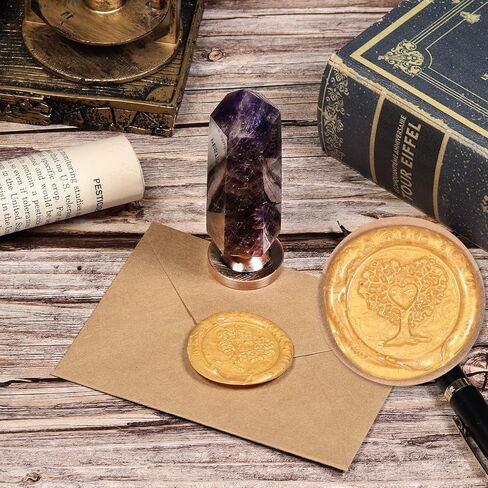 جمشت كريستال مسدس المنشور ختم الشمع ختم، انفصال الأختام النحاس خمر لبطاقات دعوة لعيد الميلاد عيد الهالوين هدية عيد الشكر، نمط الحب in Kuwait