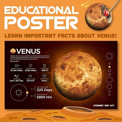 Cosmic Dig Kit by Big Discoveries - Explore The Planets of The Solar System with Gem & Fossil Excavation Kits for Kids | STEM Toy Science Dig Kits with Gemstones for Boys and Girls in Saudi Arabia
