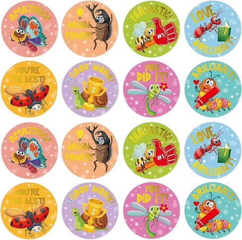 WhatSign Teacher Stickers for Students Teacher Reward Stickers for Kids 72Pcs Motivational Class Rewards 1 Inch Back to School Stickers Must Have Essentials for Teachers School Supplies in Saudi Arabia