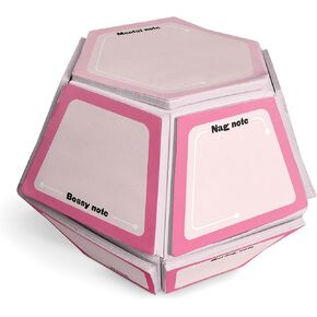 Knock Knock Sticky Note Ball: Notey Notes Sticky Note Thingy with 12 Trapezoid Sticky Pads & 1 Hexagon Sticky Pad, 25 Sheets Each