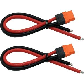 2pcs Sheathed XT60I-F Plug Female Connector with 12AWG 20CM Silicone Cable for RC Lipo Battery FPV Drone