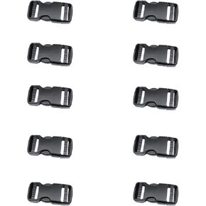 plastic buckle clips, quick side release plastic buckle Be suitable foradjustable safety buckle carabiner black plastic clips (20mm /0.79 in)……