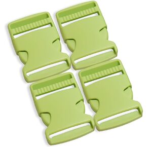 Lakesstory 4 Pcs Light Green Plastic Buckles 1.5 inch Side Release Buckles for Straps 38mm Perfect for Backpack Straps Bracelets Craft Accessories Pet Collars Strap Webbing