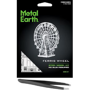 Metal Earth Ferris Wheel 3D Metal Model Kit Bundle with Tweezers Fascinations