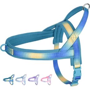 No Pull Dog Harness with Soft Padded Handle, Escape Proof and Quick Fit Vest Harness, Easy Dog Strap Harness for Training Walking, Suitable for Medium Dogs Pink M