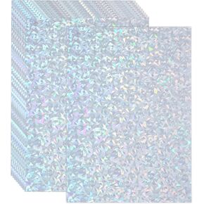 PATIKIL 11"x8.5" Holographic Cardstock, 20 Pack Metallic Iridescent Mirror Paper Foil Board Reflective Sheets for Scrapbook Poster DIY Craft, Style 2