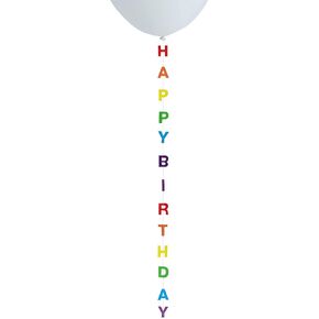 Fun Express Happy Birthday Balloon Tails – 6 Pc
