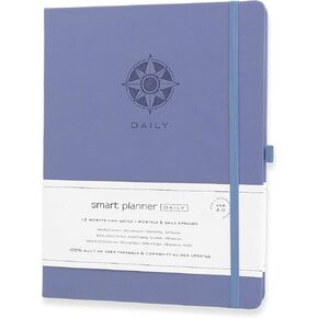 Smart Planner Daily Planner 2024 – Undated A4 Large Planner – Weekly Monthly Daily Journal Planner to Achieve Goals, Full Focus & Productivity, Time Management & Happiness - Hardcover, Leather in Saudi Arabia