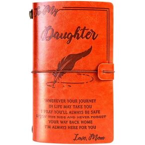 MINICAGIE Sister Birthday Gifts, Sister Leather Journal to My Sister Book Refillable Diary Vintage Notebook Travel Journals for Writing, Christmas Birthday Thanksgiving Wedding Gifts for Sisters