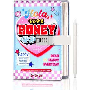 CAGIE Diary with Lock for Girls, A5 Journal with Lock for 8 10 11 12 14 16 Year Old, Diary for Girls Birthday Gifts, 192 Pages Refillable Journal for Girls Ages 8-12 with Pen Cute Diary