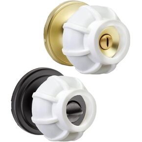 Enjoy Cover | Door Handle Grip Doorstop Knob Stopper Cover, Set of 2 Door Knob Grips Universal Size Protects Walls from Dents and Damage (Black)