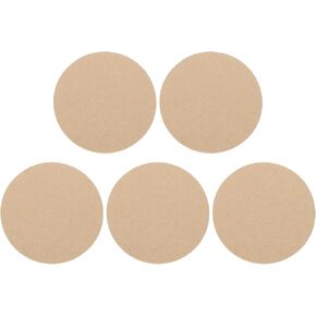 PATIKIL 5 Pack 8" 204mm OD Ceramic Drying Slab, 9mm 3/8" Thick Round Clay Wedging Board Sculpture Base Plate Pottery Wheel Bats Without Holes, Sand Table Baking Model Bottom Block
