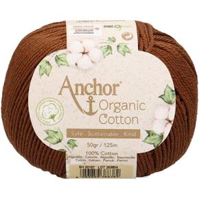 Anchor Organic Cotton Yarn, GOTS and Oeko-Tex Certified 100% Cotton Yarn for Crocheting and Knitting, Soft Pure Cotton Yarn, Luxury Quality Premium Yarn (4, 6041-Dark Grey)