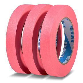 Yellow Painter's Tape,0.7" x 60 Yards x 3 Rolls (180 Yards Total) - Medium Adhesive Masking Tape for Painting,Labeling,Automotive Refinish