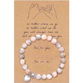 YANCHUN Best Friend Bracelets for Women Valentine Friendship Bracelet Natural Stone Bracelet Healing Bracelet Valentines Day Friendship Bracelet Gifts for Friends,Bestie,Sister,BFF