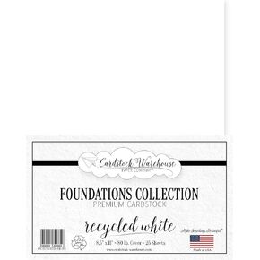 Cardstock Warehouse Foundations 100% Recycled Timber Green Forest Cardstock Paper - 25 Sheets 8.5 x 11 80 lb/215 GSM Premium Dark Green Cardstock for Die-cutting Laser, Inkjet Printing & DIY Projects