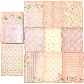 30 Pcs Vintage Floral Scrapbook Paper, Junk Jounral Supplies for Planner Card Making Collage Emblishment Diy Photo Album Craft Decoration, 10 Patterns, 3.9 × 5.5 inch (WRDF08)
