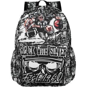 Las Vegas Football Sport Backpack, Laptop Backpacks for Men Women, Football Gifts for Football Lovers, Large Capacity Travel Gym Casual Bag
