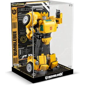 حافظة عرض أكريليك لروبوت Lego Bumblebee 10338 Transformer Robot - لا يوجد صندوق نماذج فقط، صندوق ClearDisplay مقاوم للغبار متوافق مع مجموعة محولات Lego 10338
