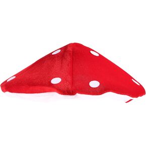 STOBOKMushroom Hat, 40x40cm Adorable Mushroom Costume Red Mushroom Hat Party Hats Kids Mushroom Hat Cosplay Decoration for Christmas, Party, Photo Props
