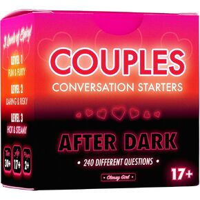 Couples Conversation Starter Card Game for Adults - 240 Spicy & Romantic Questions for Relationships - Date Night Idea - After Dark