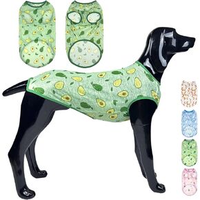 D.E.E Summer Dog Shirts for Large Dogs Quick Dry Dog Tank Top Dog Cooling Shirt Lightweight Dog Vest Breathable Dog Clothes Girl Boy (Avocado, 2X-Large)