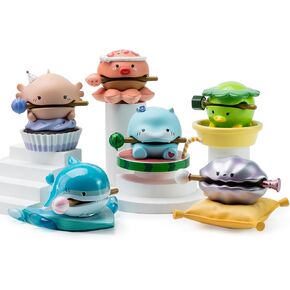 BEEMAI Lucky Wooden Fish Series 1PC Blind Box Random Design Cute Figures Collectible Toys Birthday Gifts
