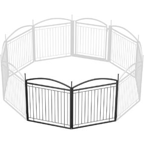 Heavy Duty Metal Dog Playpen with Wide Door,32'' Pet Puppy Safety Fence for Indoors,Outdoor Dog Fences with 36''Heavy Duty Stakes for Yard Garden RV Camping(8 Panels)