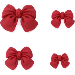 40PCS Mini Bowknot Charms Resin Flatback Jewelry Accessories Cute Charms Embellishment for DIY Crafts Phone Case Scrapbooking Gift Phone Case Making Ornament(Red)
