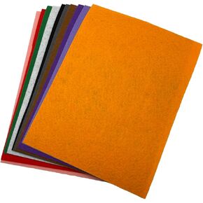 10PCS 9 x 12 inches Felt Fabric Sheet Assorted Color DIY Craft Squares Nonwoven Patchwork in Kuwait