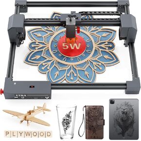 UTKA 10W Laser Engraver، آلة النقش بالليزر مع نقطة ليزر عالية الدقة 0.05 مم، آلة CNC للخشب والجلود والحجر والسيراميك والمعادن والأكريليك والزجاج، إلخ