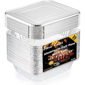 9x13 Aluminum Pans Disposable Foil Pans (30-Pack), Half Size Deep Steam Table Pans Extra Thick for Baking, Cooking, Roasting, Heating …