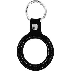 Black Leather Coin Holder Keychain for AA Coin, Lucky Coin Keyring Standard Challange Coin, Quarter, Coin Collection Stroage Money Handling Products
