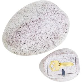 Hide A Key Outdoor Waterproof Fake Rock Key Hiders Lock Box For House Spare Keys Outside Faux Stone Safe Storage Yard Garden Indoor Decorative Large Size Design Geocaching
