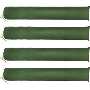 Yopay 4 Pack 5' x 10" Long Empty Sandbags, Reusable Canvas Sand Bags, Thickened Rain Wind Flood Water Barrier Tube for Home, Garage, Basement, Outdoor Window Water Flood Control