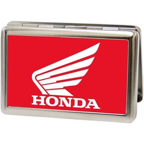 Buckle-Down Metal Wallet-Honda Motorcycle Fcg Red/White