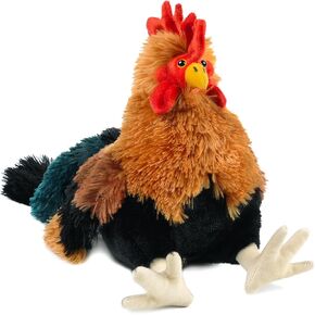 دمية Riley the Rooster من القطيفة المحشوة على شكل دجاجة أيرلندية أمريكية مقاس 25.4 سم | من Tiger Tale Toys