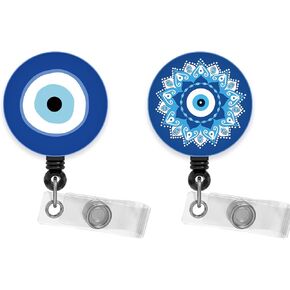 4PCS Funny Badge Reels Retractable, Heavy Duty Cute Plastic ID Badge Reel Holder with Alligator Clip for Nurses, Cute Badge Reel Office Merch, Set of 4