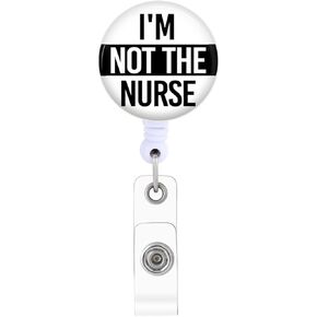 Badge Reels Holder Retractable with Alligator Clip for Nurse Nursing Doctor Teacher Student Name Tag Card Funny If My Mouth Doesn't Say It My Face Definitely Will Medical Office Work ID Clip