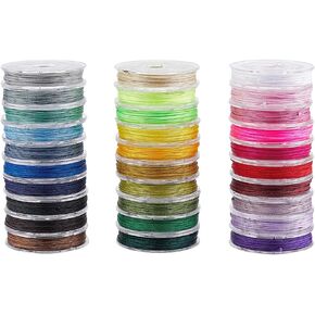 PH PandaHall 0.8mm Nylon Thread 150 Yards Nylon String 20 Colors Beading String Chinese Knotting Cord Bracelet String Braided String for Braided Bracelets Beading Necklaces Macrame Jewelry Making
