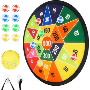 BELLOCHIDDO 14" Dart Board for Kids, Dart Game for 3 4 5 6 7 8 9 10 Years Old Boys & Girls with 8 Sticky Balls, Kids Toys, Indoor Outdoor Party Games Toys, Birthday for Toddlers