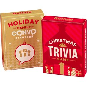 Buffalo Games - Holiday Family Card Game 2 Pack - Holiday Conversation Starters and Trivia - Family Game Night Staple - Ages 6 and Up