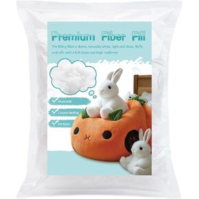 Dercuy Filling Stuffing, 75g/2.64oz Fiber Filling Stuffing, Stuffing for Crochet, Crochet Stuffing, Polyester Fiberfill Stuffing