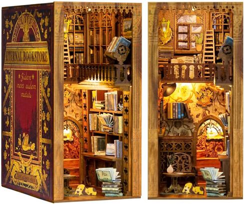 Hands Craft -DIY Miniature Kit Book Nook |Eternal Bookstore in Saudi Arabia