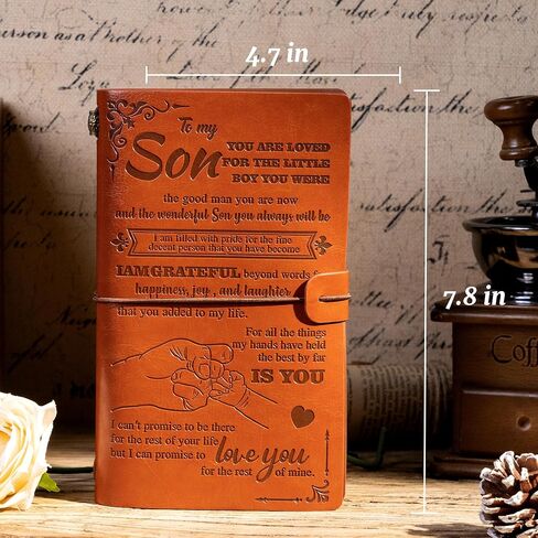 MINICAGIE Sister Birthday Gifts, Sister Leather Journal to My Sister Book Refillable Diary Vintage Notebook Travel Journals for Writing, Christmas Birthday Thanksgiving Wedding Gifts for Sisters in Saudi Arabia