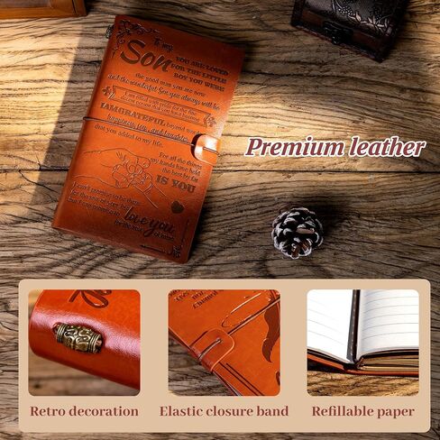 MINICAGIE Sister Birthday Gifts, Sister Leather Journal to My Sister Book Refillable Diary Vintage Notebook Travel Journals for Writing, Christmas Birthday Thanksgiving Wedding Gifts for Sisters in Saudi Arabia